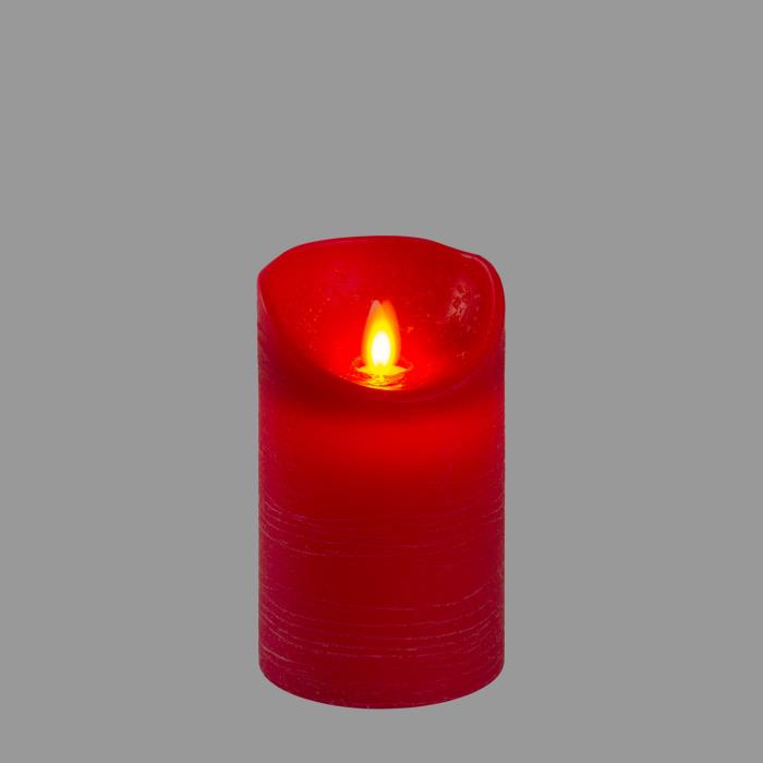 Candela a batteria con fiamma a Led 12,5 cm - Rosso