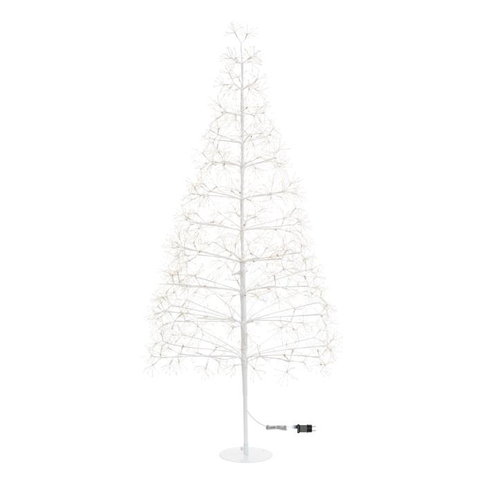Albero bianco luminoso da esterno 3000 Led con flash - Abete