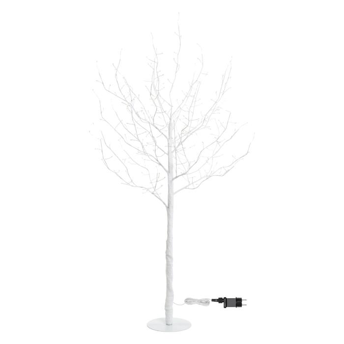 Albero bianco luminoso da esterno 336 Led con flash - Leccio