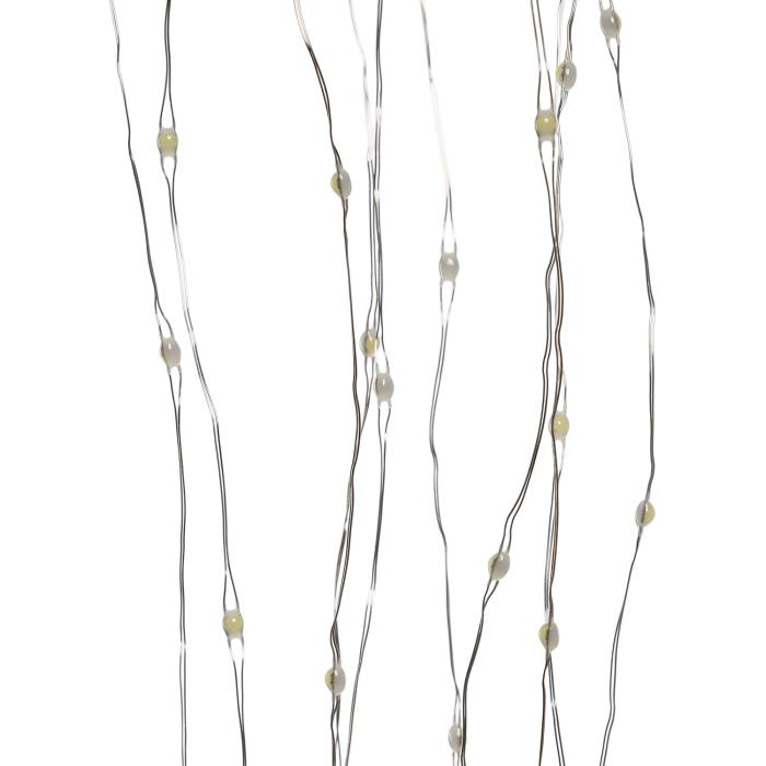 Cascata luminosa modellabile fili d'argento 150 Led - Bianco Freddo