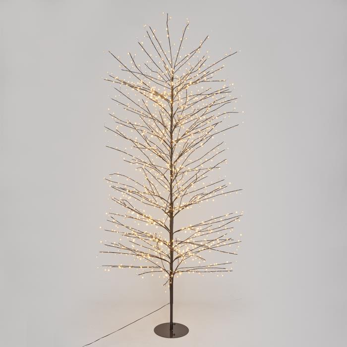 Albero marrone luminoso da esterno 1560 Led con flash - Tiglio