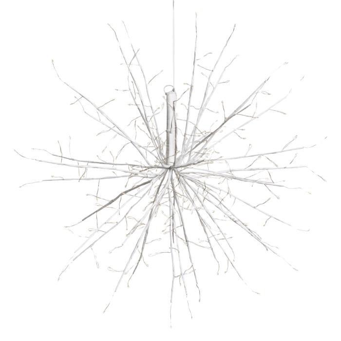 Ramo luminoso a sfera bianco 240 Led con flash - Bianco Caldo