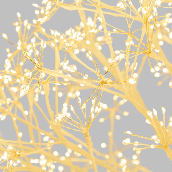 Ramo luminoso a sfera bianco 2500 Led con flash - Bianco Caldo