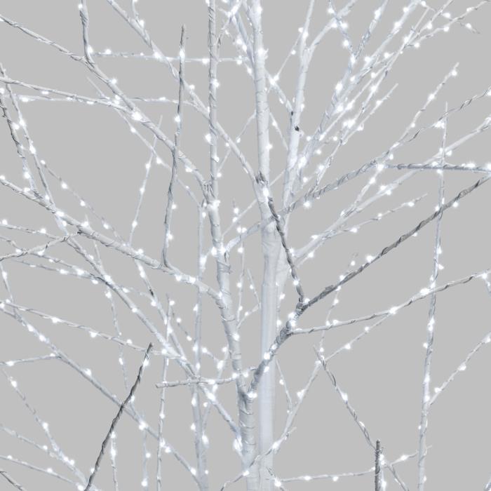 Albero bianco luminoso da esterno 900 Led con flash - Bianco Freddo