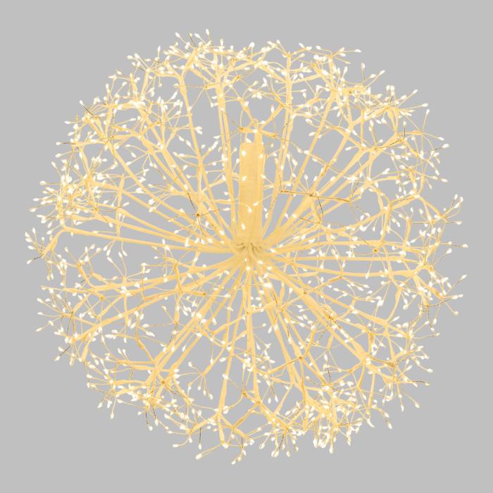 Ramo luminoso a sfera bianco 1200 Led con flash - Bianco Caldo