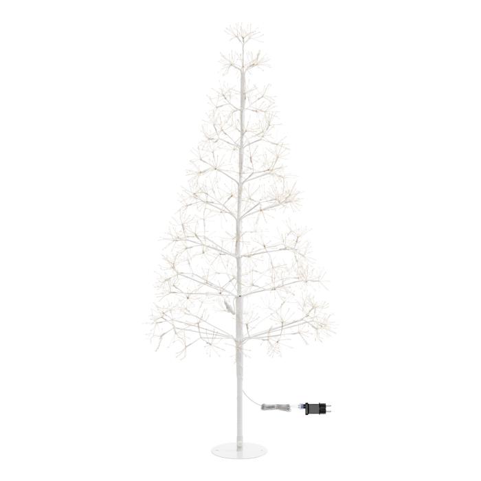 Albero bianco luminoso da esterno 1500 Led con flash - Abete