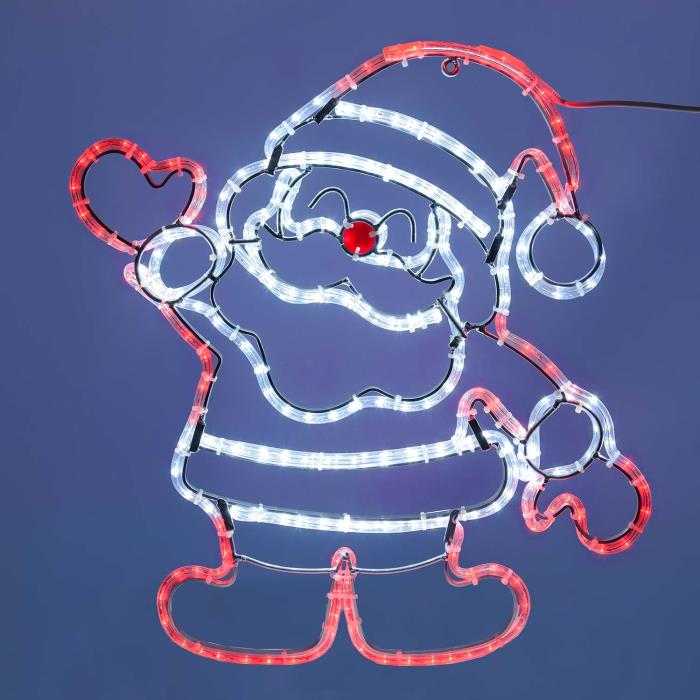 Babbo Natale luminoso da esterno prolungabile 2D