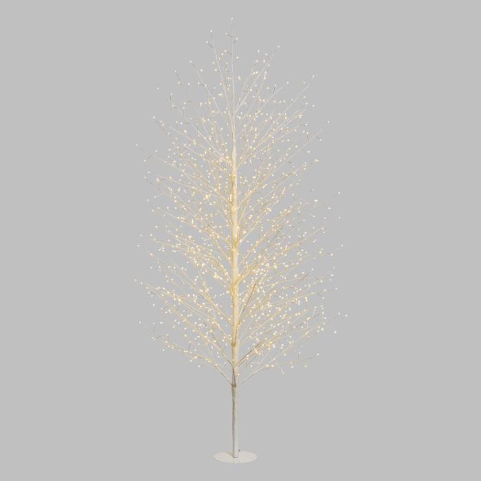 Albero bianco luminoso da esterno 1120 Led con flash - Tiglio