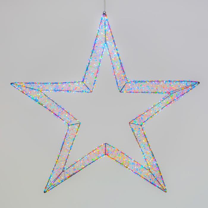 Stella luminosa in metallo marrone 7000 Led con flash 3D - RGB