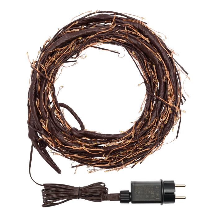 Ramo luminoso modellabile e rampicante marrone 504 Led - Bianco Caldo