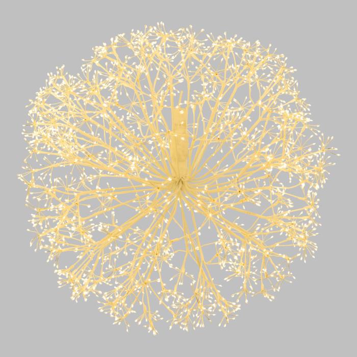 Ramo luminoso a sfera bianco 2500 Led con flash - Bianco Caldo