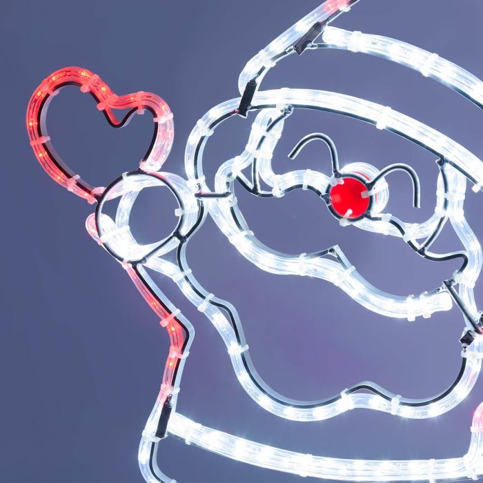 Babbo Natale luminoso da esterno prolungabile 2D