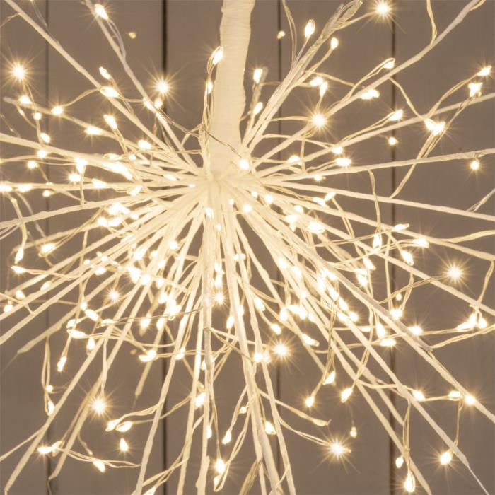 Ramo luminoso a sfera bianco 240 Led con flash - Bianco Caldo