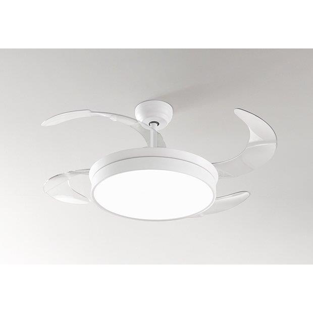 Ventilatore da soffitto richiudibile a led 4 pale Ø 105cm - bianco