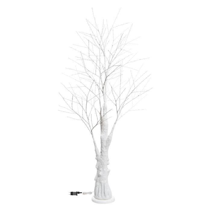 Albero bianco luminoso da esterno 900 Led con flash - Bianco Caldo