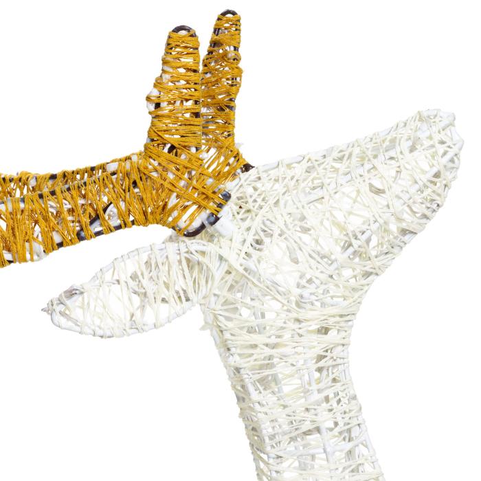 Renna luminosa in metallo da esterno 3D 200 Led - Bianco Caldo