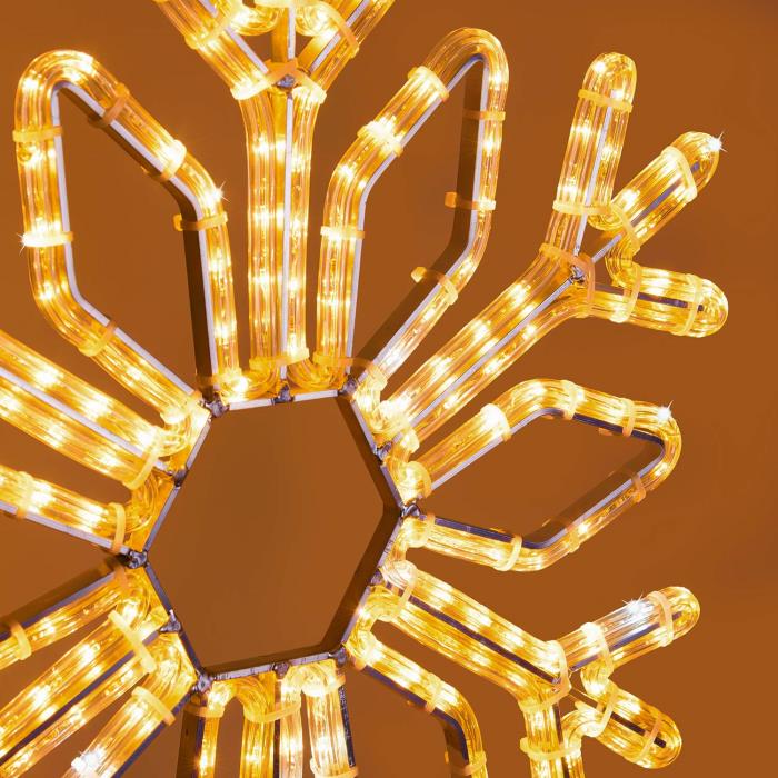 Cristallo di Neve luminoso ø60cm da esterno prolungabile 2D - Bianco Caldo