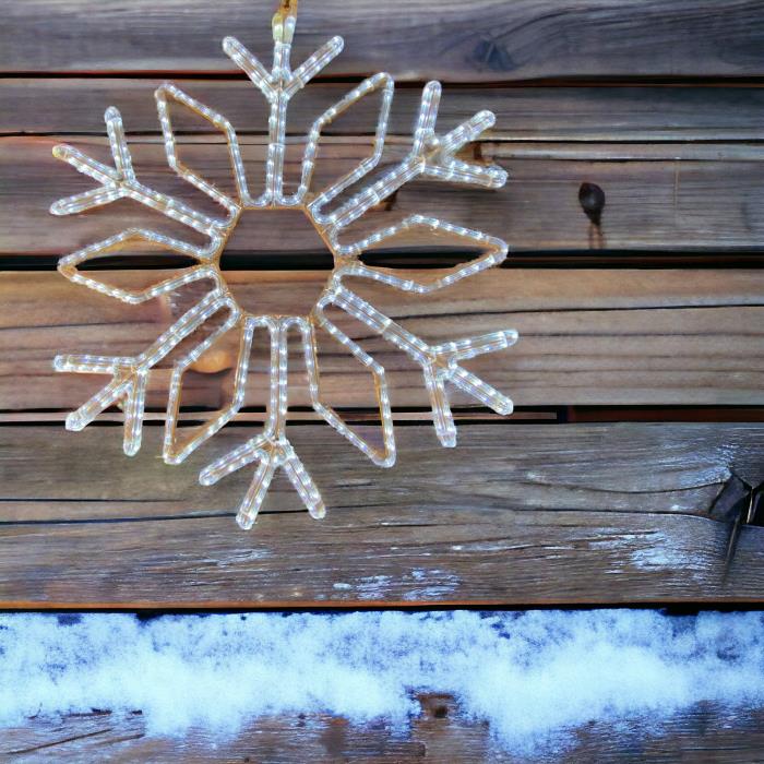 Cristallo di Neve luminoso ø100cm da esterno prolungabile 2D - Bianco freddo