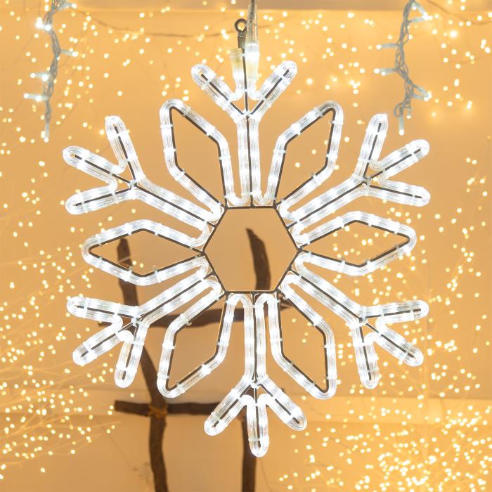 Cristallo di Neve luminoso ø60cm da esterno prolungabile 2D - Bianco Freddo