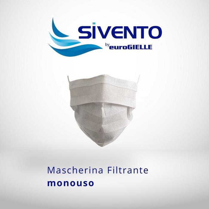 Mascherine filtranti monouso con elastici ad orecchio 100pz - SiVento