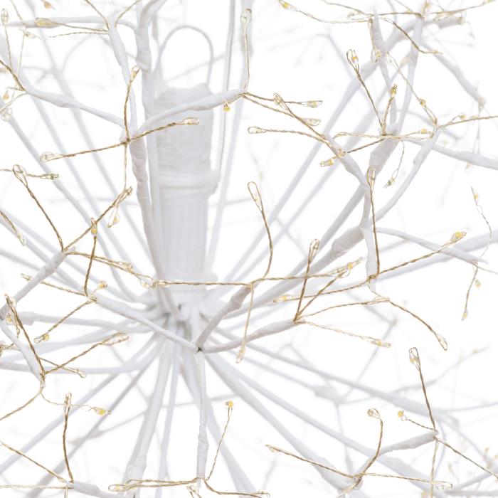 Ramo luminoso a sfera bianco 384 Led con flash - Bianco Caldo