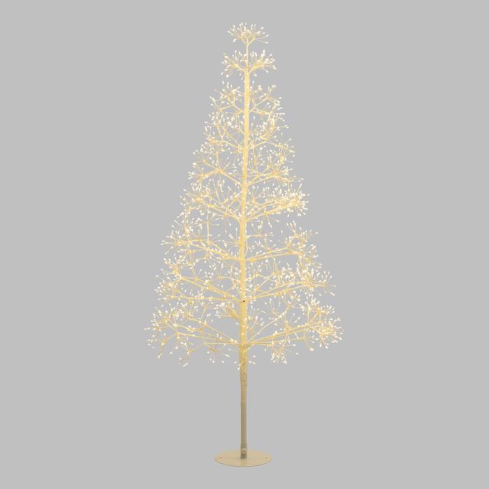Albero bianco luminoso da esterno 1500 Led con flash - Abete