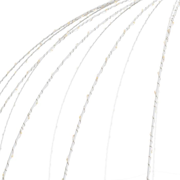 Sfera luminosa in metallo ripiegabile bianco da esterno 3D ø94cm - Bianco Caldo