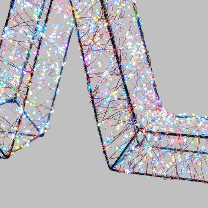 Stella luminosa in metallo marrone 7000 Led con flash 3D - RGB