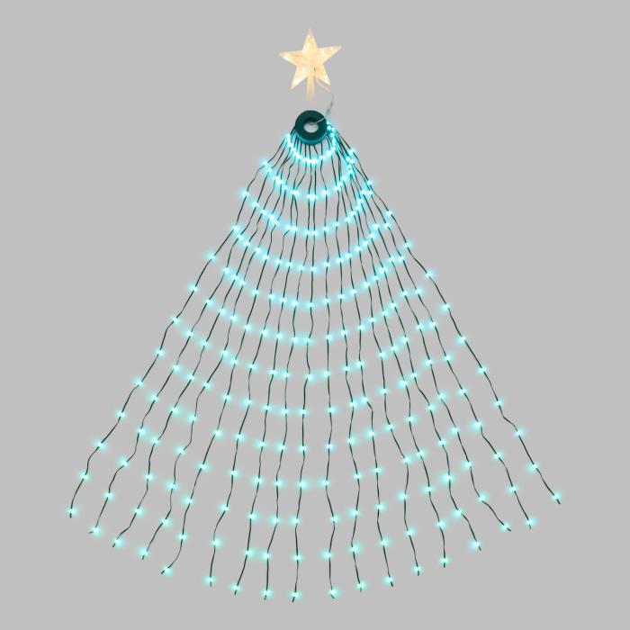 Cascata luminosa per alberi di Natale 304 Maxiled - RGB
