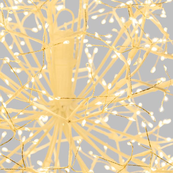 Ramo luminoso a sfera bianco 384 Led con flash - Bianco Caldo
