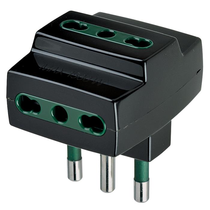 Adattatore multiplo Sicury S17+3P17/11 nero