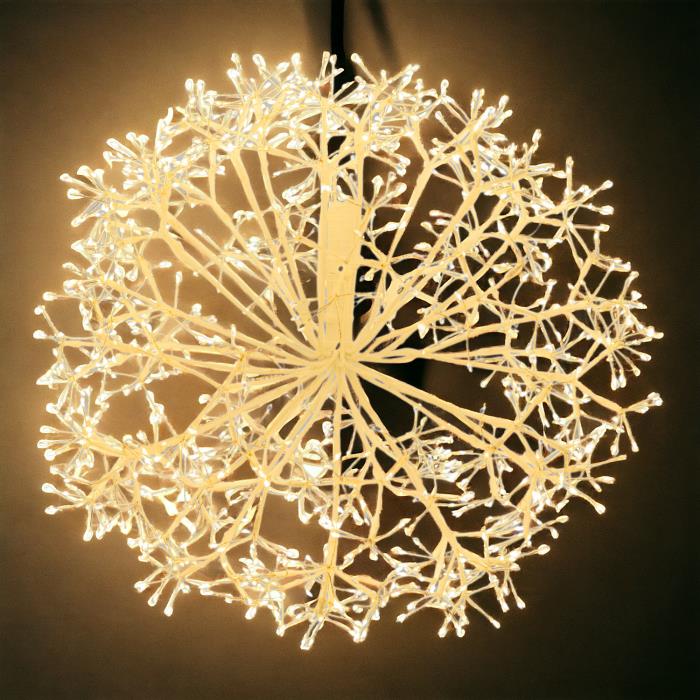 Ramo luminoso a sfera bianco 912 Led con flash - Bianco Caldo