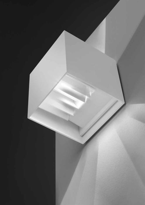 Applique geometrica Led Wings bianco