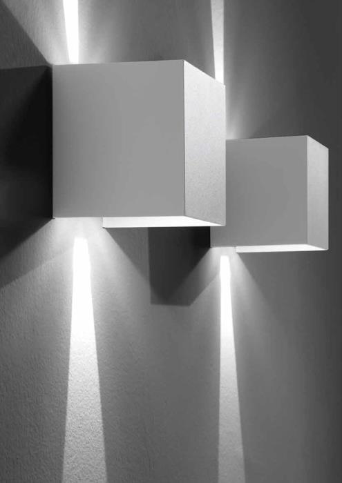 Applique geometrica Led Wings bianco