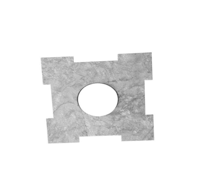 Plafoniera quadrata in metallo foglia d'argento - Atene