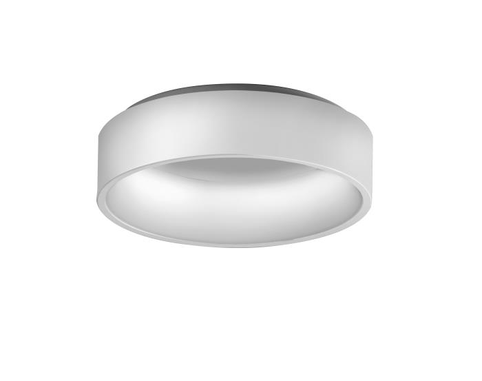 Plafoniera a Led rotonda  in acrilico grigio perla - Aurora