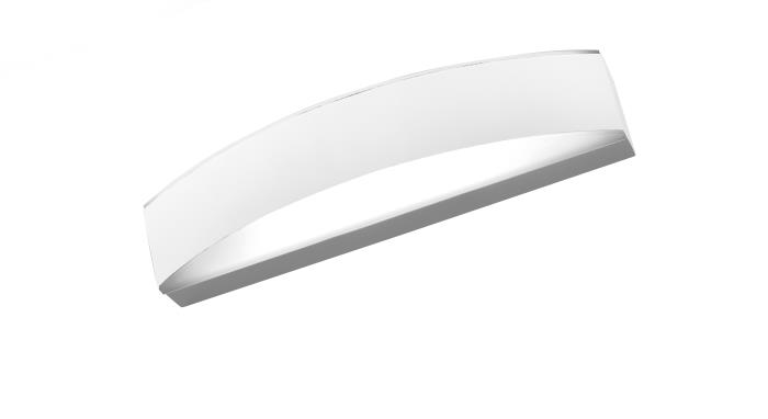 Applique a Led a biemissione e luce dinamica argento opaco - Band