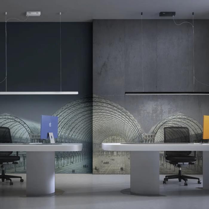 Sospensione lineare led Bar bianca