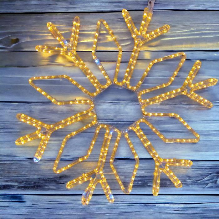 Cristallo di Neve luminoso ø100cm da esterno prolungabile 2D - Bianco Caldo