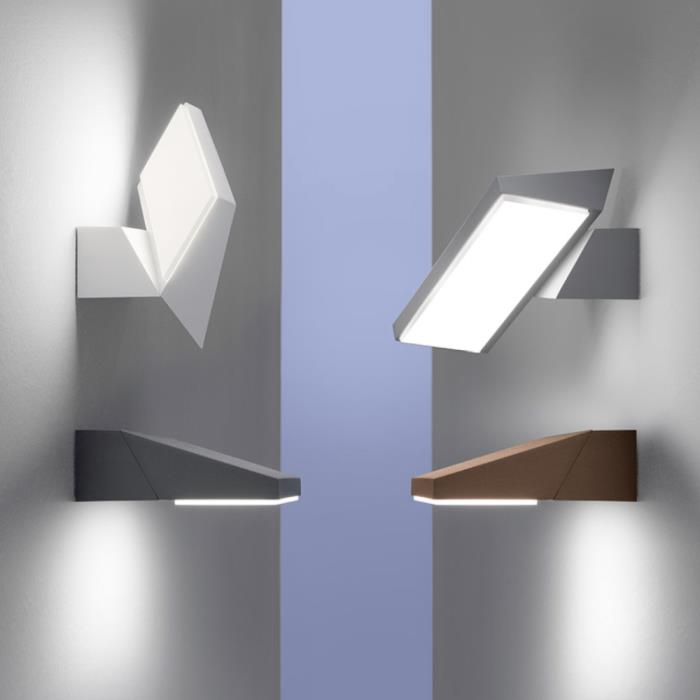 Lampada da parete orientabile led Bob bianca