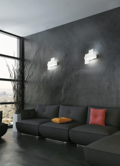 Applique a Led con diffusore a sbalzo grigio perla - Bunny