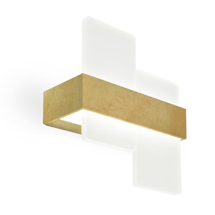 Applique a Led con diffusore a sbalzo foglia d'oro - Bunny