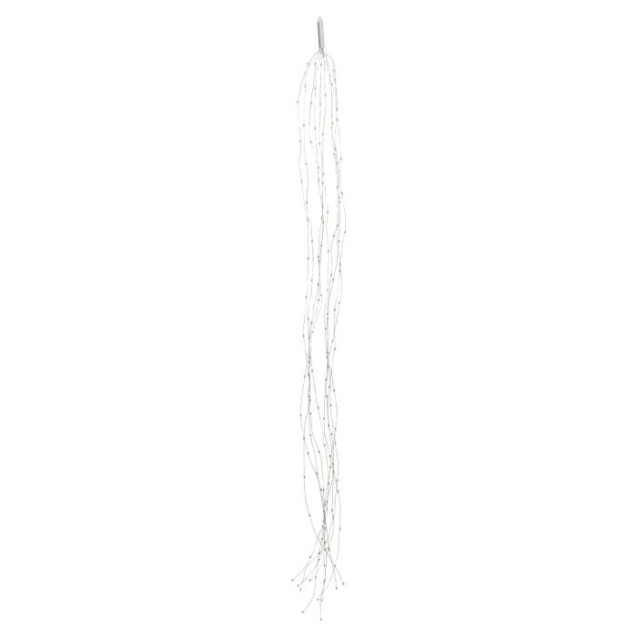 Cascata luminosa modellabile fili d'argento 150 Led - Bianco Freddo