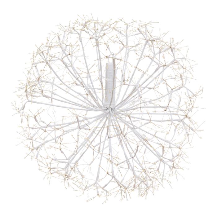 Ramo luminoso a sfera bianco 1200 Led con flash - Bianco Caldo