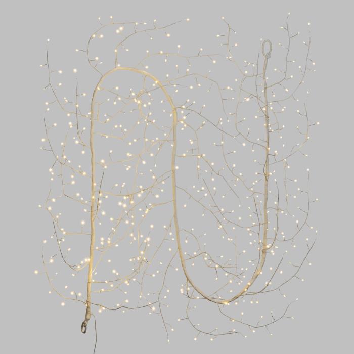 Ramo luminoso modellabile e rampicante bianco 504 Led - Bianco Caldo