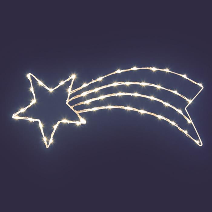 Stella Di Natale Illuminata.Stella Cometa Luminosa Da Esterno Con Gioco Luci 2d 50 Led