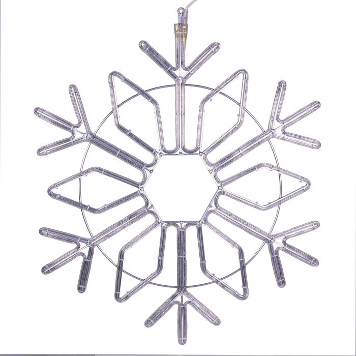 Cristallo di Neve luminoso ø100cm da esterno prolungabile 2D - Bianco Caldo