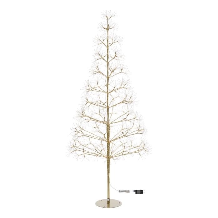 Albero champagne luminoso da esterno 2100 Led con flash - Abete