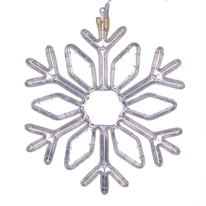 Cristallo di Neve luminoso ø60cm da esterno prolungabile 2D - Bianco Caldo