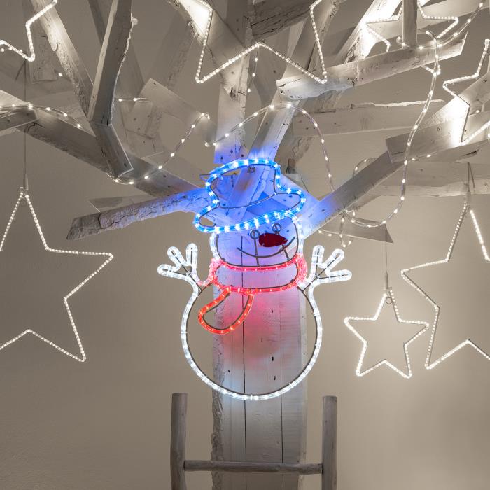 Pupazzo di neve luminoso da esterno prolungabile 2D
